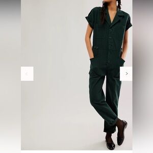 Pistola Grover Utility Jumpsuit Dark Green Short Sleeve Size S